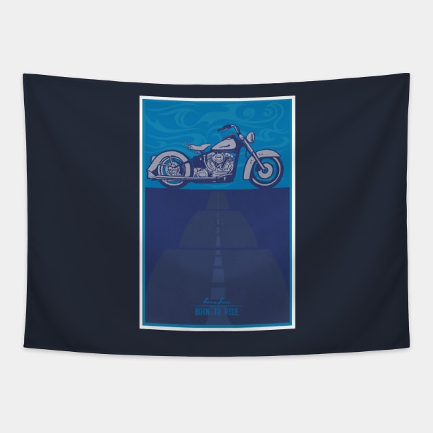 vintage harley poster Tapestry by SFDesignstudio