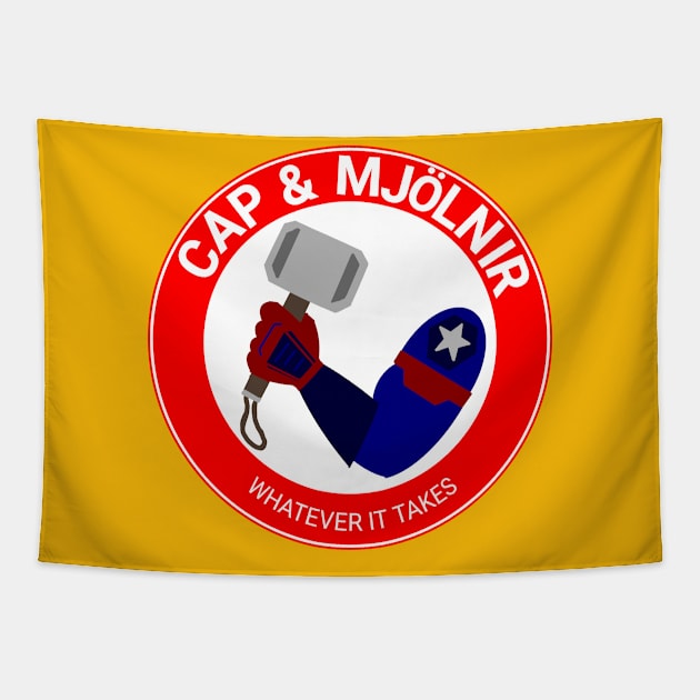 Cap & Mjolnir 2 Tapestry by elfspectations