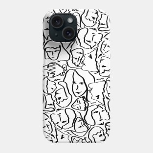 Call Me By Your Name Elios Shirt Faces in Black Outlines on White CMBYN Phone Case