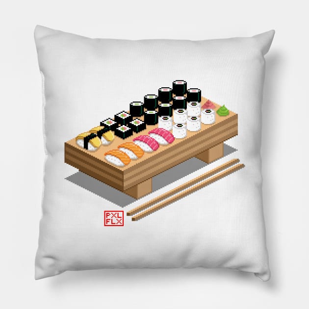 Isometric Pixel Art Sushi Pillow by PXLFLX