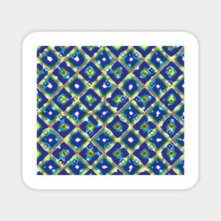 Abstract geometric shapes -blue Magnet