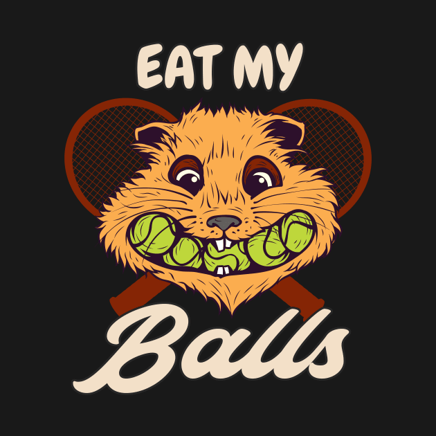 Tennis Hamster Ball Humor by Foxxy Merch