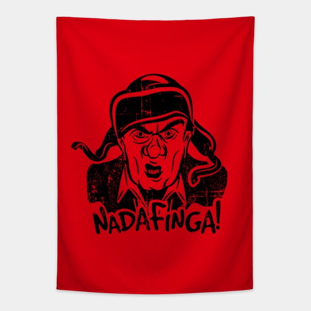 Christmas Story Nadafinga! (black print) Tapestry by SaltyCult