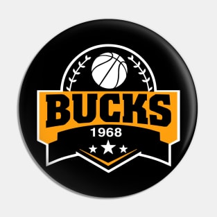 Personalized Basketball Bucks Proud Name Vintage Beautiful Pin