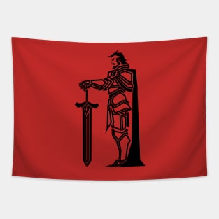 Cartoon White Knight Tapestry