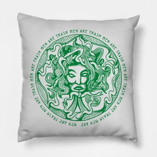 Medusa Says: Men Are Tra$h Pillow