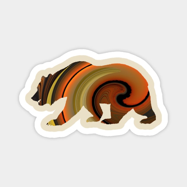 Abstract Grizzly Magnet by Whisperingpeaks