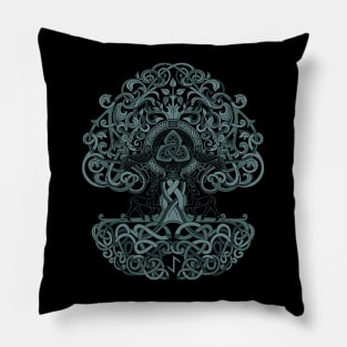 Norse Tree of Life Yggdrasil Pagan Viking Mythology Pillow