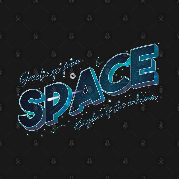 Greetings From Space | Retro Lettering by Lumos19Studio