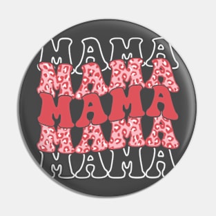 Retro Mama Shirt, Leopard Mama Shirt, Motherhood Shirt, Cute Mom Shirt,Mothers Day Gift, Mama T-shirt,Mom Life Shirt,Mama Shirt Pin