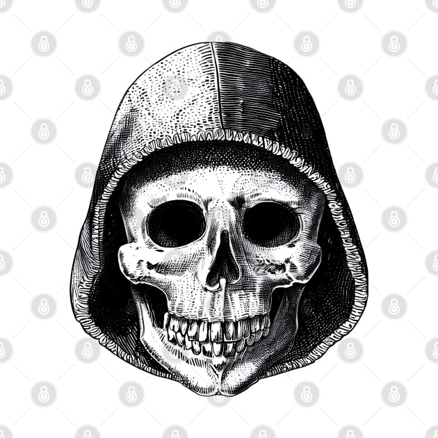 Hooded skull by Chief A1