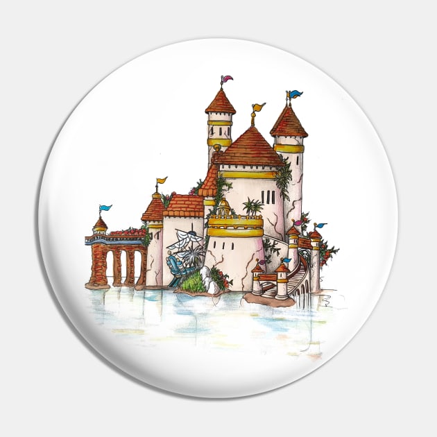 Fantasy Castle Pin by Samantha Ball Artist