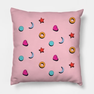 Pattern with heart star and circle Pillow