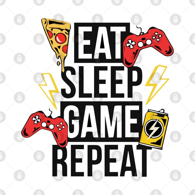 Eat Sleep Game Repeat by iconking