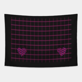 love purple pink hearts Tapestry