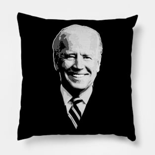 Joe Biden Black and White Pillow