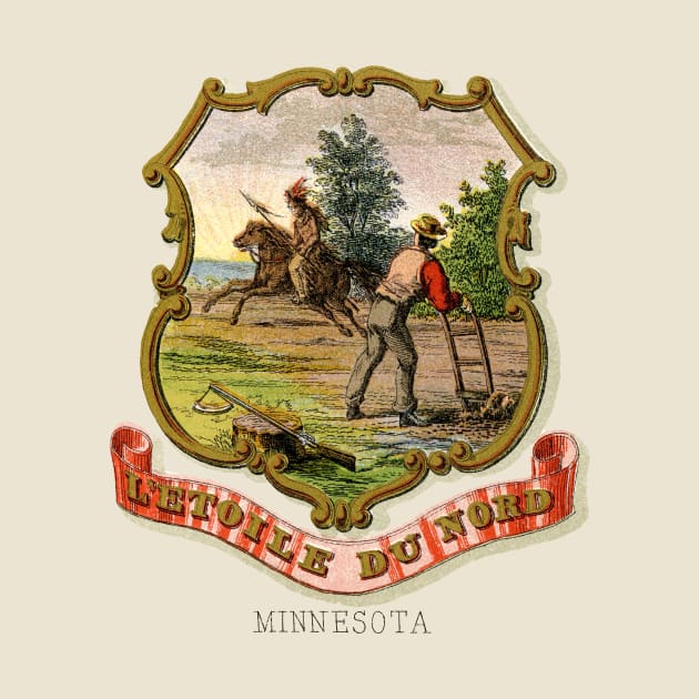 1876 Minnesota Coat of Arms by historicimage