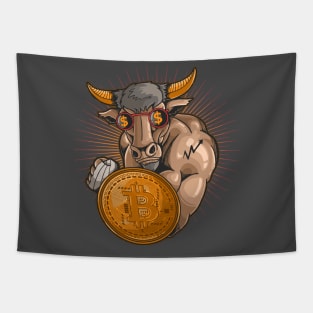 Bitcoin Bull Tapestry