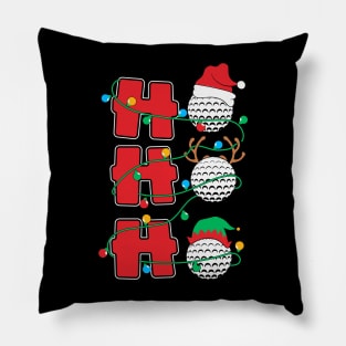 Ho Ho Ho Golf Christmas Gift Pillow