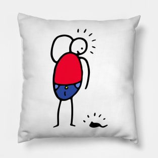 Mand and Mouse Doodle Art Pillow