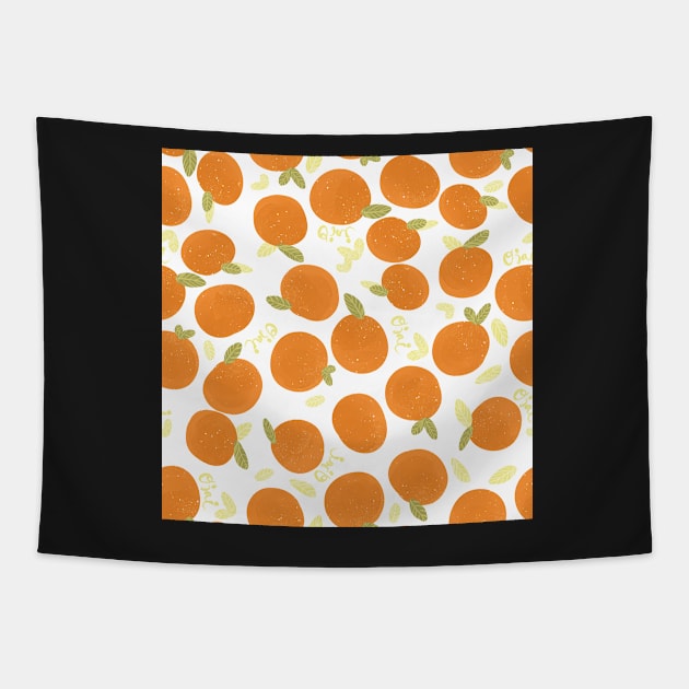 Ojai Tangerines Tapestry by MSBoydston