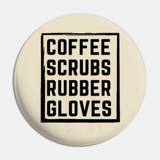 Coffee Scrus Rubber Gloves - Black Pin