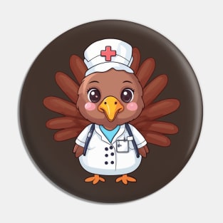 Festive Nurse Turkey Pin