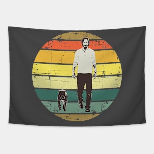 Vintage Distressed John Wick Dog Tapestry