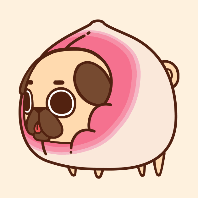 Peach Bun Puglie by Puglie Pug 