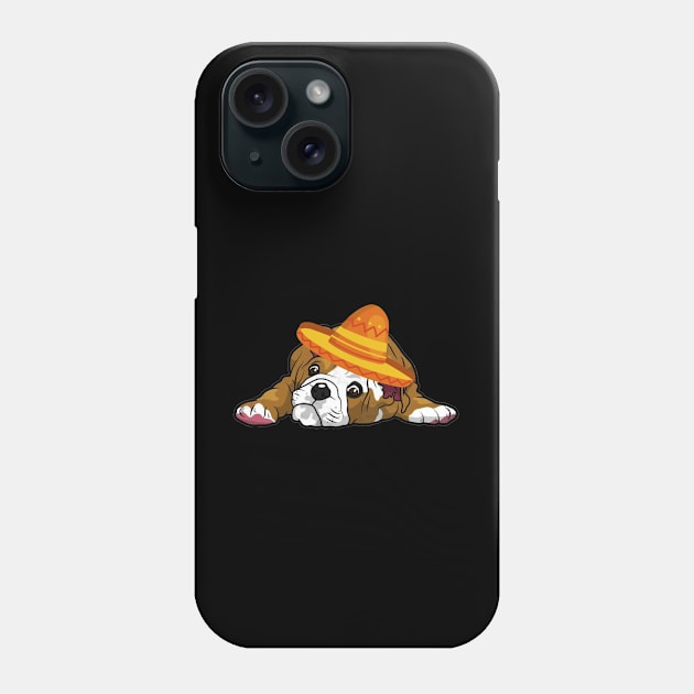 Cute dog bulldog mexico cinco de mayo Phone Case by franzaled