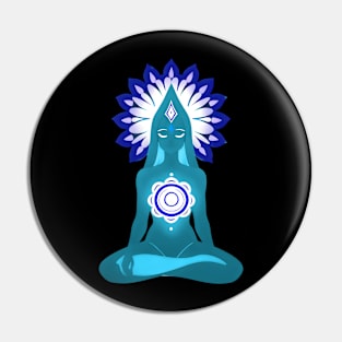 Aura Blue Meditation 01 Pin