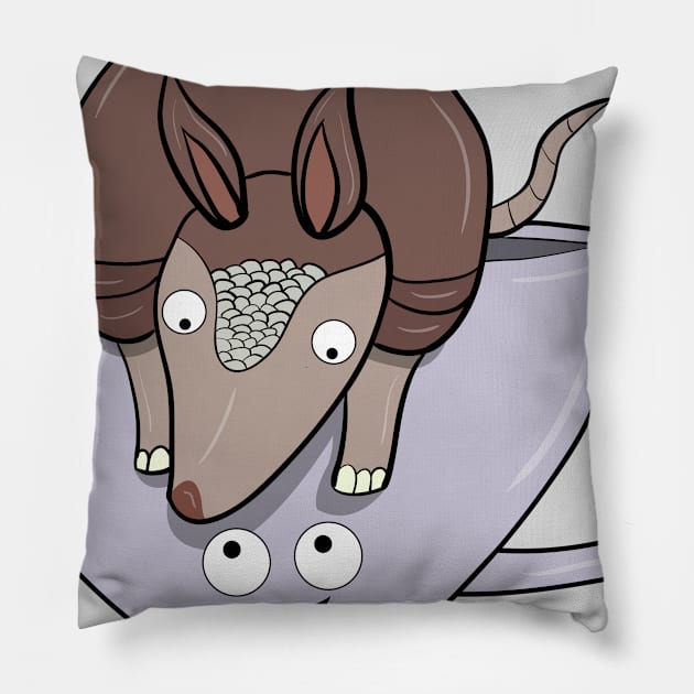 Armadillo Teacup Pillow by FamiLane