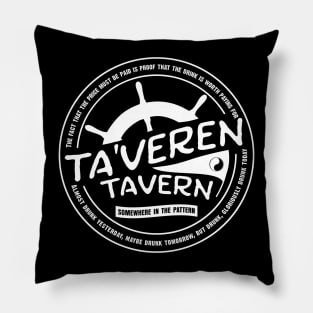 Ta'veren Tavern Logo (white) Pillow