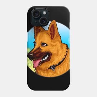 German Shepherd Dog Illustration Phone Case