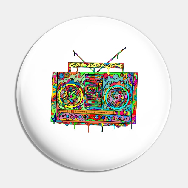 Boom Box Pin by ogfx