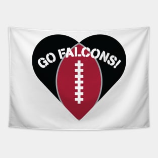 Heart Shaped Atlanta Falcons Tapestry