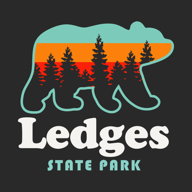 Ledges State Park Iowa Camping Hiking Trails Bear by PodDesignShop