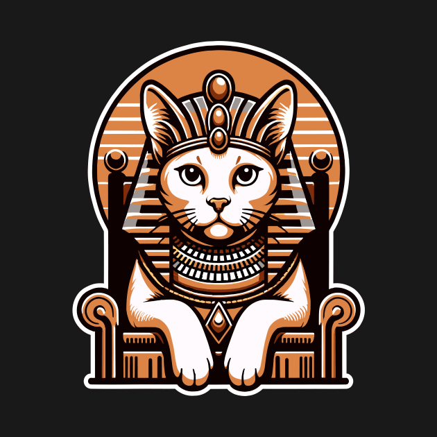 Egyptian Cat Goddess T-Shirt, Sphinx Cat Pharaoh Tee, Unisex Ancient Egypt Shirt, Casual Cotton Top, Gift for Cat Lovers by Cat In Orbit ®