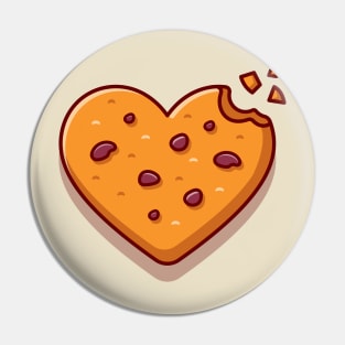 Love Chocolate Cookies Cartoon Pin