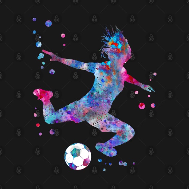 Female Soccer Player by RosaliArt