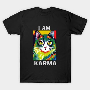 Karma Is A Cat T shirt, Me And Karma Vibe Like That T shirt - Limotees