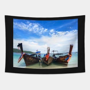 Thailand Traditional Thai Long Tail Boat Tapestry