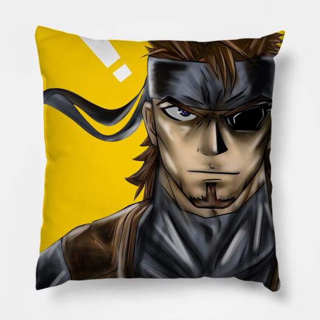 just snake the soldier Pillow by jorge_lebeau