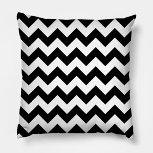 Black and White Zigzag Pattern, Chevron Pattern Pillow