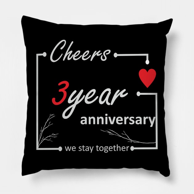 3 Year Anniversary (L) Pillow by ezhar.v.b