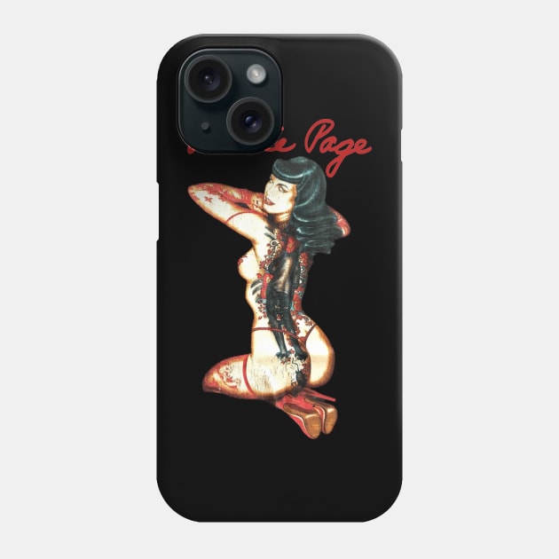 Bettie Page Pin Up Color Phone Case by PARIS^NIGHT