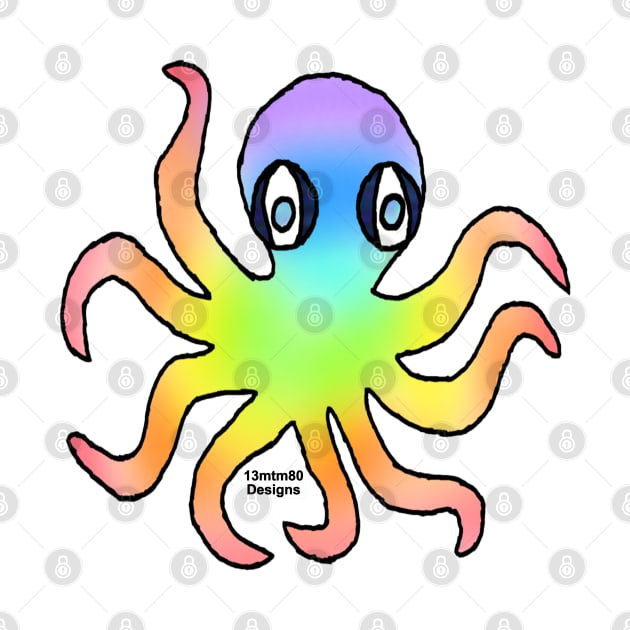 Rainbow Octopus by 13mtm80-Designs