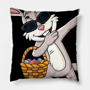 Dabbing Rabbit Easter Day Eggs Dab Boys Girls Kids Pillow