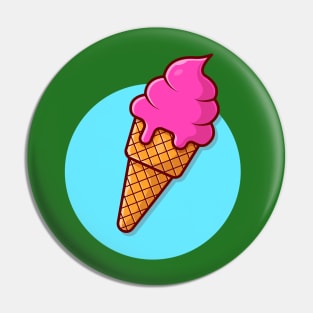 Ice Cream Cone Cartoon Vector Icon Illustration (8) Pin