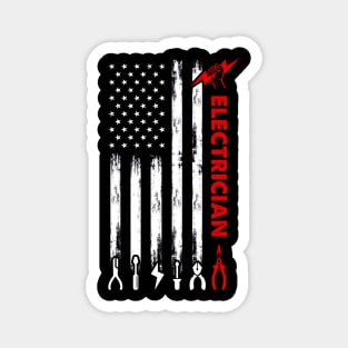 Tools for Electricians Electrician USA American Flag Magnet